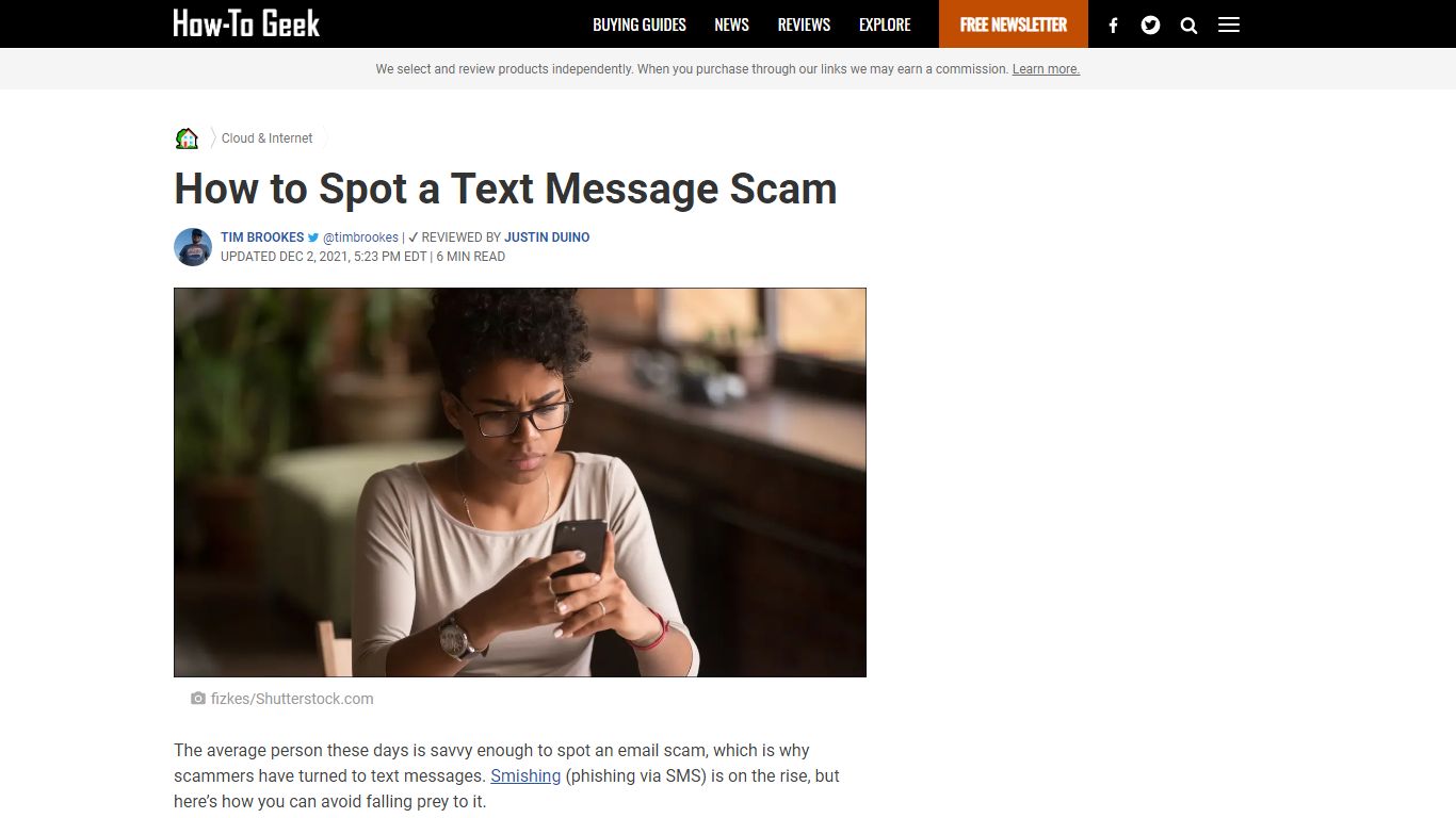 How to Spot a Text Message Scam